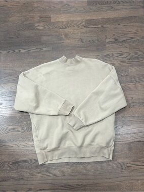 TNA Cream/ tan Mockneck Pullover
